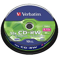 Verbatim CD-RW 80 700 MB 12x CB (10)
