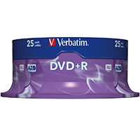 Verbatim DVD+R 4.7 GB 16x CB (25)