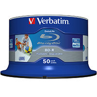 Verbatim Blu-Ray 25 GB 6x Recordable CB (50) IWP