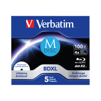 Verbatim M-Disc Blu-Ray 100 GB 4x Recordable JC (5) IWP
