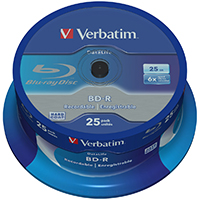 Verbatim Blu-Ray 25 GB 6x Recordable CB (25)