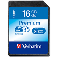 Verbatim SD Card 16 GB SDHC Class 10 T-Blister (1)