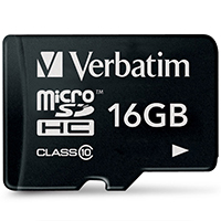 Verbatim Micro SD Card 16 GB SDHC Class 10 P-Blister (1)