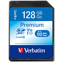 Verbatim SD Card 128 GB PRO SDXC UHS-1 Class 10 (1)
