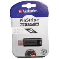 Verbatim USB 3.0 Stick "Pin Stripe" 32 GB - BLACK (1)