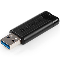 Verbatim USB 3.0 Stick "Pin Stripe" 256 GB - BLACK (1)