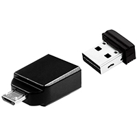 Verbatim USB 2.0 Nano Stick 16 GB mit Micro USB Adapter (1)