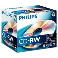 Philips CD-RW 80 700 MB 12x JC (10)
