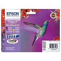 Epson Tinte T0807 Claria Photographic P50/PX650/60/700 Multipack 6-colours  - Kolibri