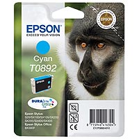 Epson Tinte T0892 DURABrite Ultra S20/SX100/105/200/205/400/405/BX300 cyan - Affe