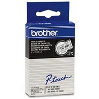 Brother P-Touch Schriftband schwarz auf transparent 7,7m x 12mm